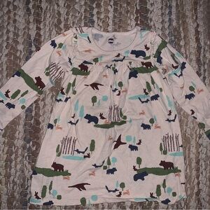 Tea Collection Cream Forest Animal Dress